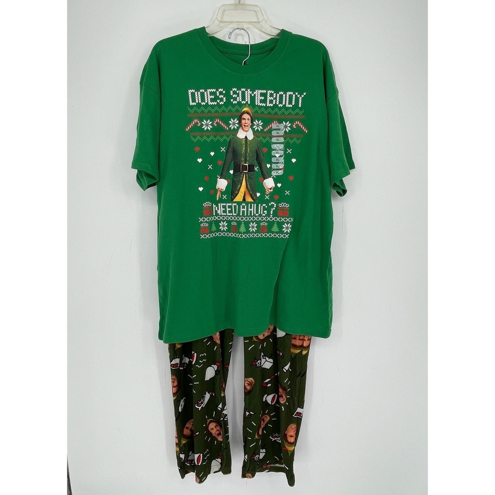 Elf Movie Unisex XL Buddy Does Somebody Need A Hug Christmas Pajama Set Size XL